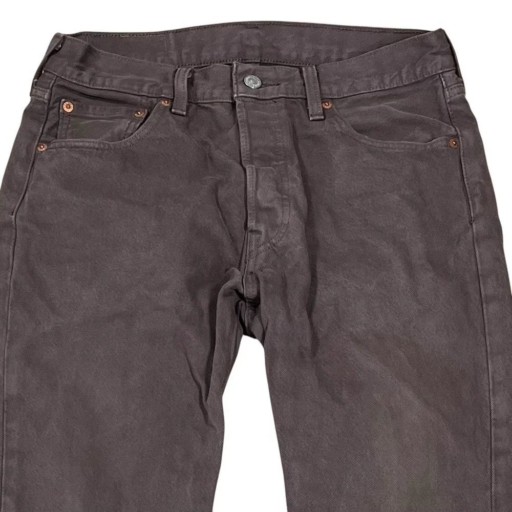 Levis 501 Original Fit Jeans Mens 30x32 Brown 100% Cotton Denim Americana